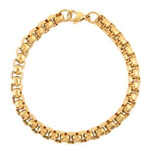 Box Chain Bracelet in ION Plated YG Stainless Steel  (8.00 In)